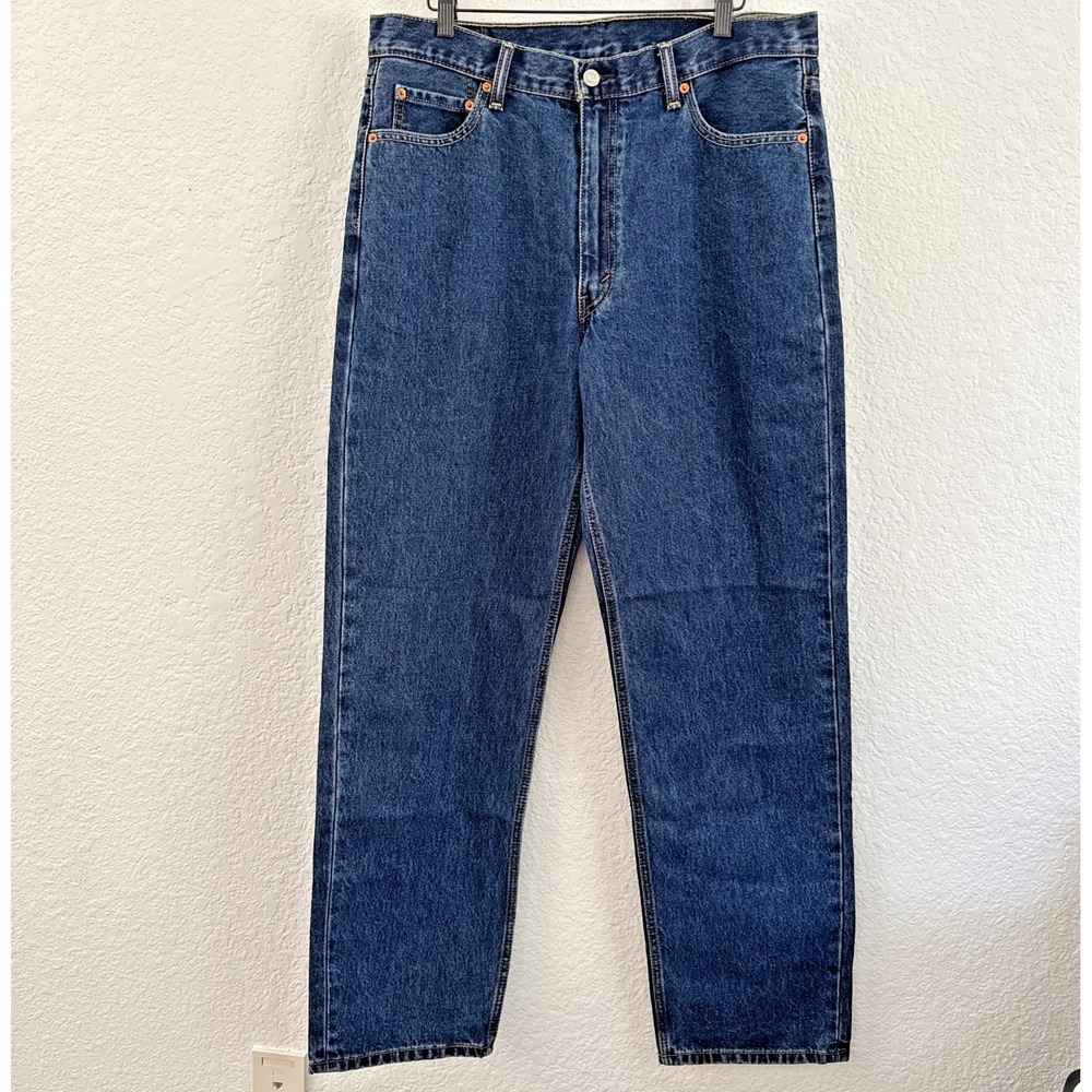Levis Mens 550 Relaxed Fit Size 36 x 34 Medium Wash Denim Jeans 100% Cotton NWOT
